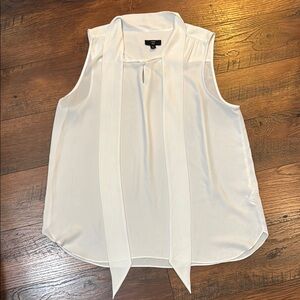 J. Crew White Sleeveless Blouse